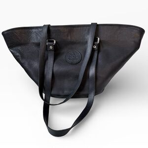 Filrund Made in France Leather Tote Bag Black